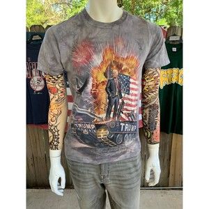 Vintage Y2K The Mountain Tie dye Trump on a Tank Tshirt Size S by Jason Heuser